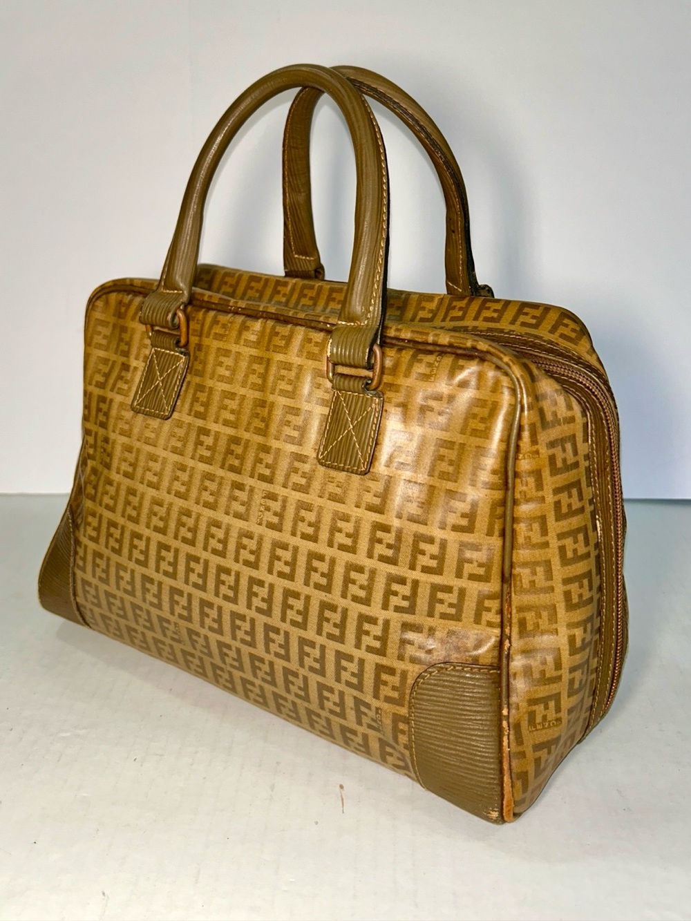 FENDI Zucca  boston top handle Bag